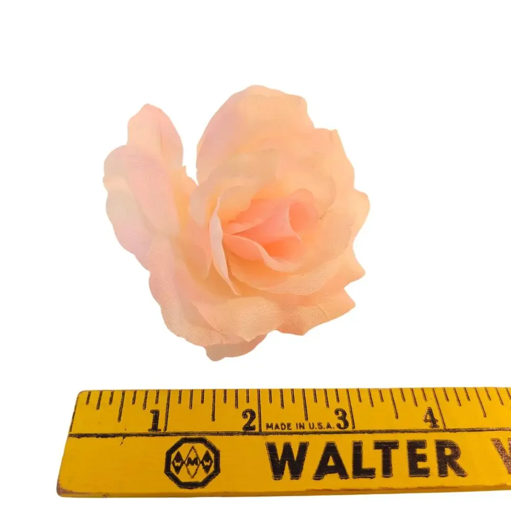 Blush Pink Silk Artificial Rose Heads Wedding Craft 4